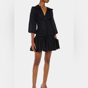 Zimmermann Linen Black Dress